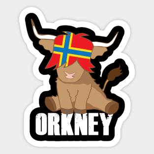 Cool orkney flag t-shirt cow farmer shirt Sticker